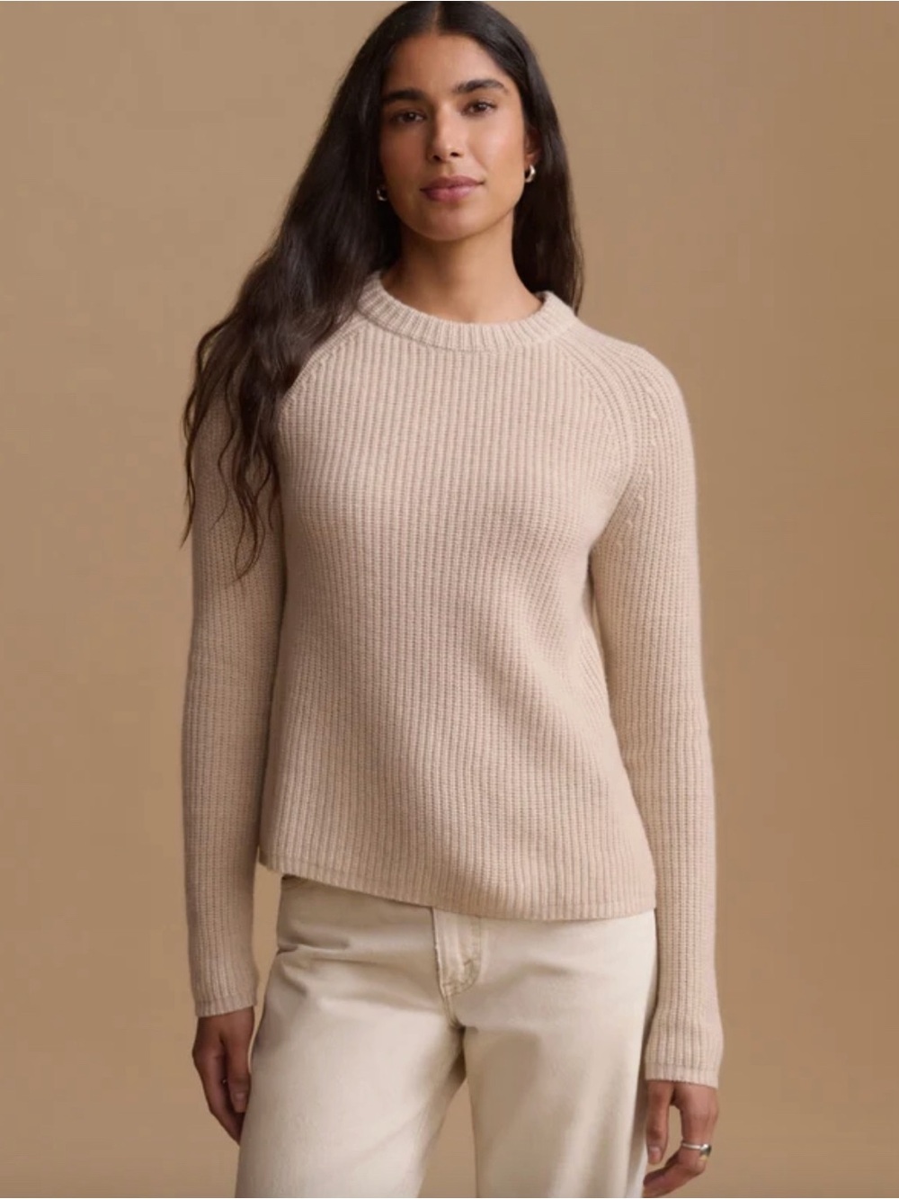 Jenni Kayne Cashmere Fisherman Sweater Oatmeal